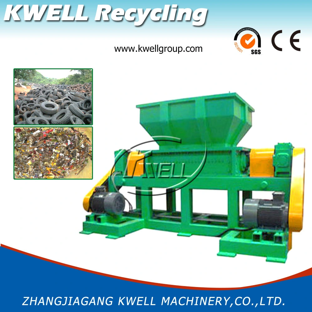 Glass Wood Tire Tyre Plastic Cardboard Metal Rubber Waste Recycling Recycle Wood Double Shaft Shredder Machine