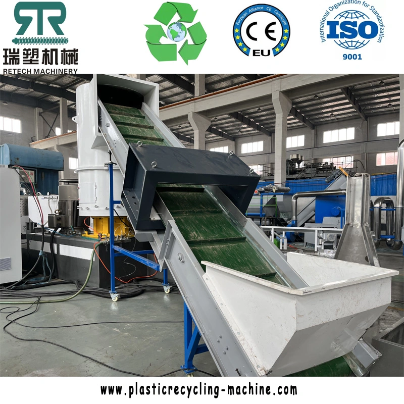 2023 New Design Automatic Waste Plastic PE PP BOPP LDPE LLDPE HDPE PS EPS XPS EVA Film Pelletizing Recycling Granulating Machine Line