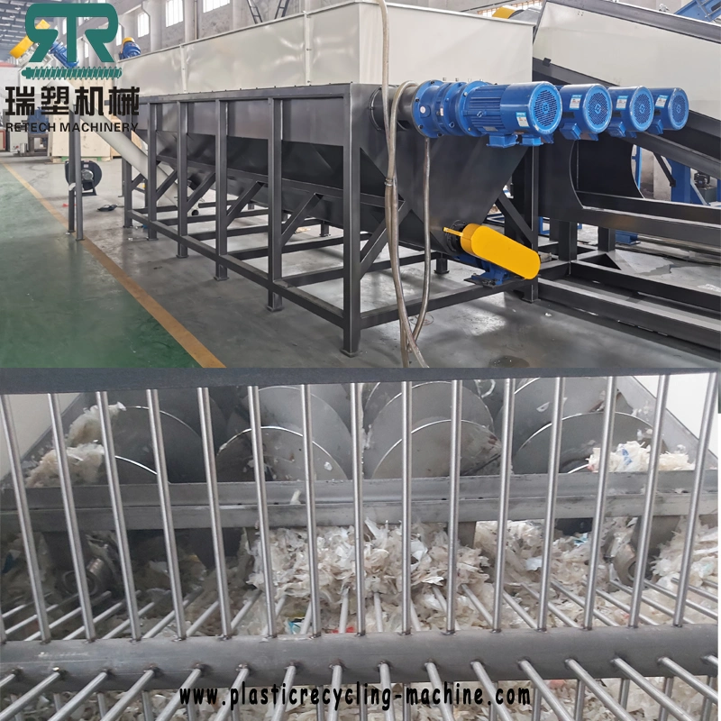 Plastic PP PE PVC Pet Flakes High Density/Low Density HDPE PP Sinking Floating Separation Washing Tank Recycling Plant