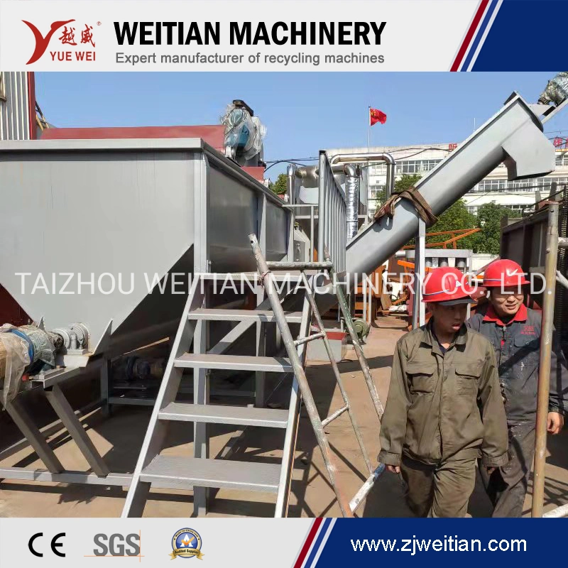 Automatic Pet PP PE Milk Bottles Plastic Buckets Baskets Crushing Washing Recycling Machine Line